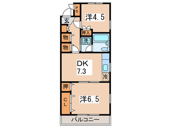 サンハウス東林間の物件間取画像